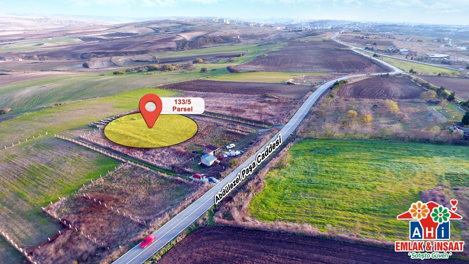 Dursunköyde Kanal İstanbula Yakın Z+3 Kat İmar Planları içinde 1054m2 Yatırımlık Arsa